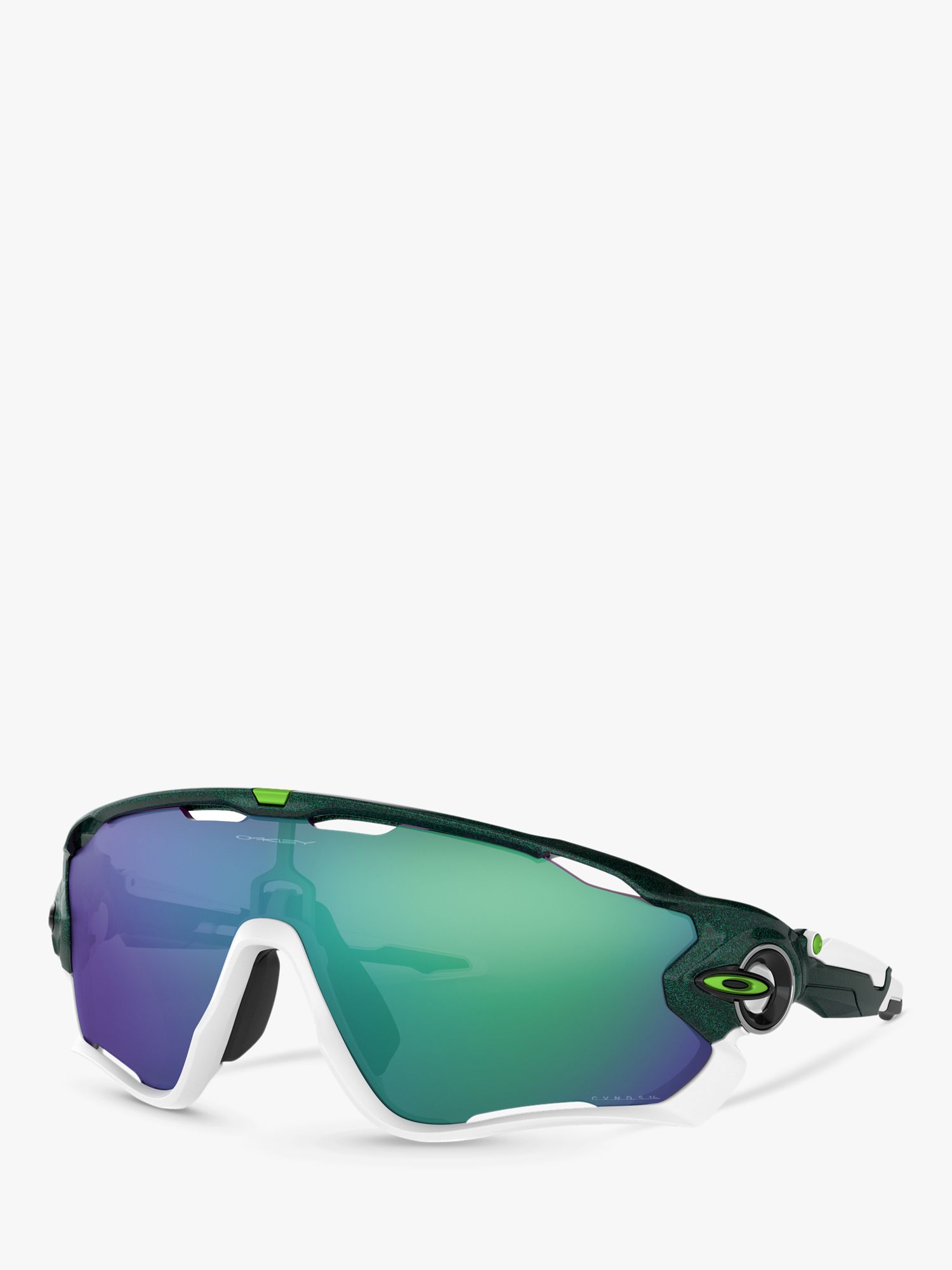 Oakley OO9290 Men's Jawbreaker Rectangular Sunglasses, Green/Mirror Green