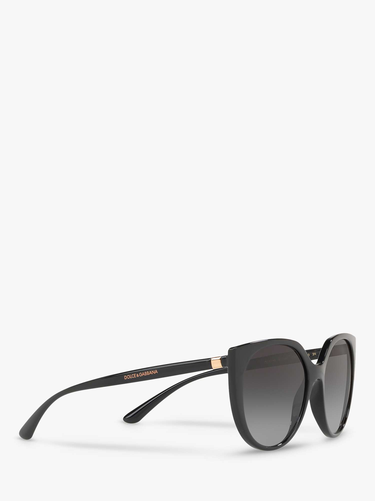 Buy Dolce & Gabbana DG6119 Women's Oval Sunglasses, Matte Black/Grey Gradient Online at johnlewis.com