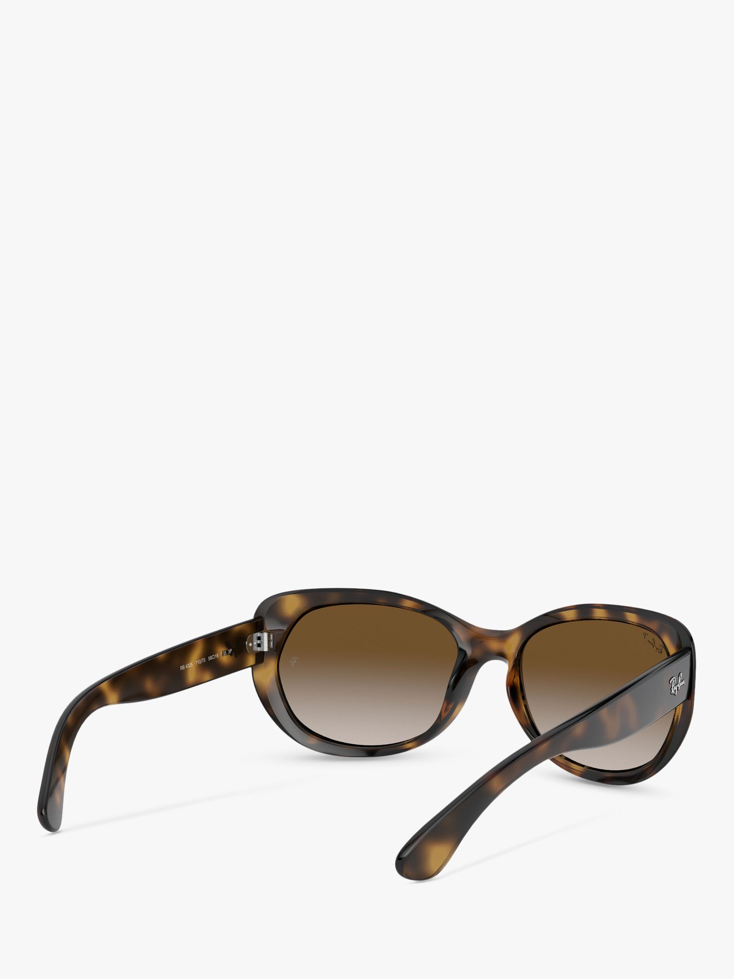 Ray-Ban RB4325 Women's Polarised Butterfly Sunglasses, Tortoise