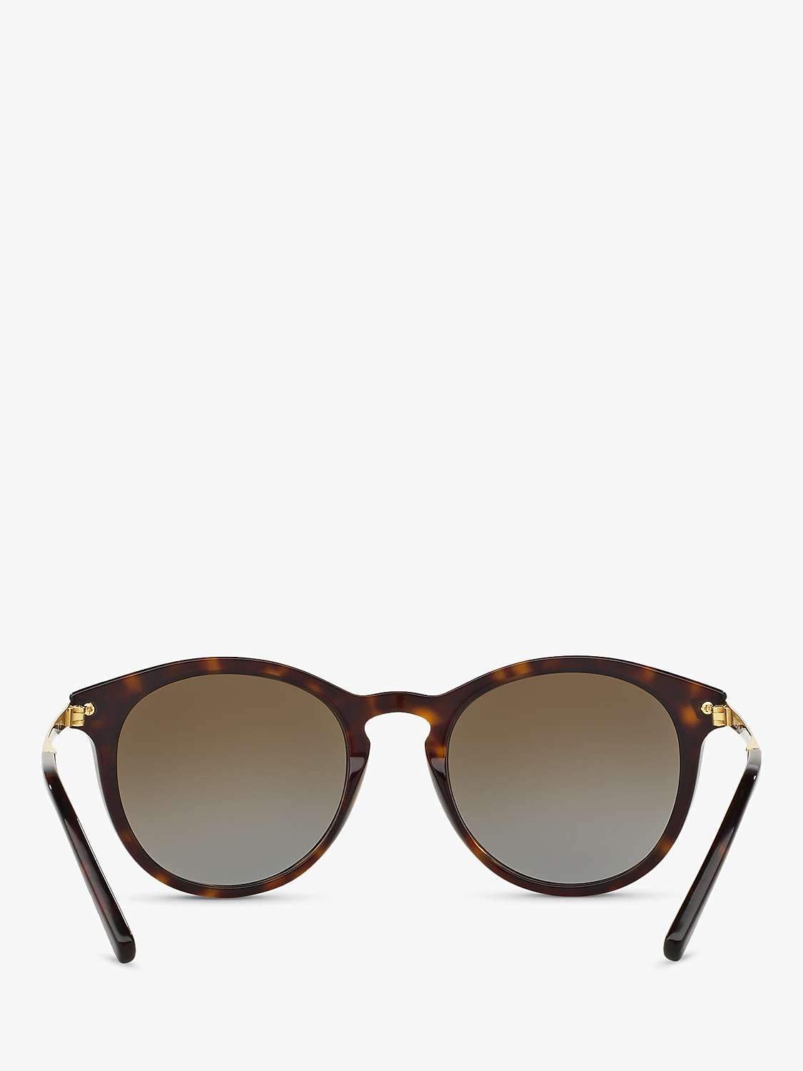 Buy Michael Kors MK2023 Women's Polarised Round Sunglasses, Tortoise/Brown Gradient Online at johnlewis.com