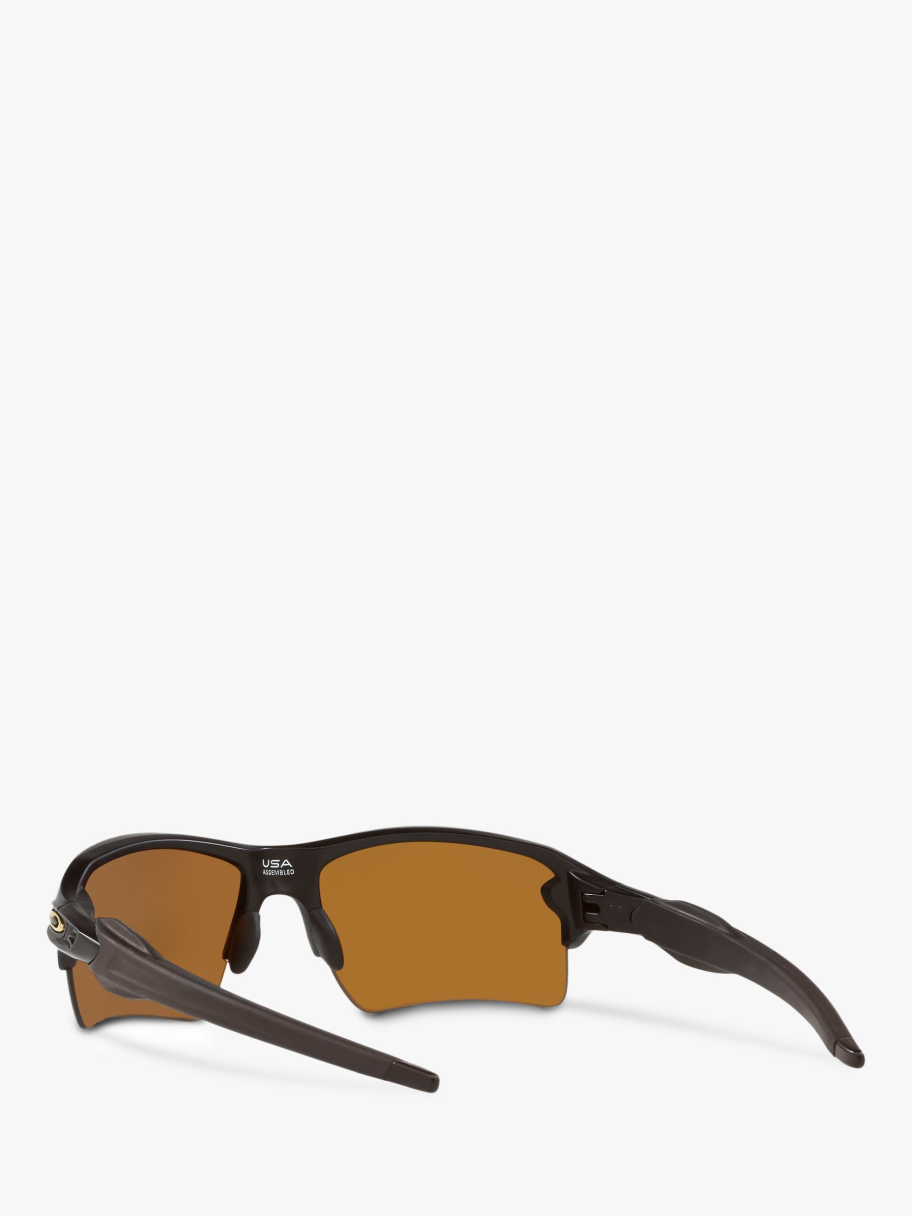 Oakley OO9188 Men's Flak  XL Prizm™ Polarised Rectangular Sunglasses,  Black/Yellow at John Lewis & Partners