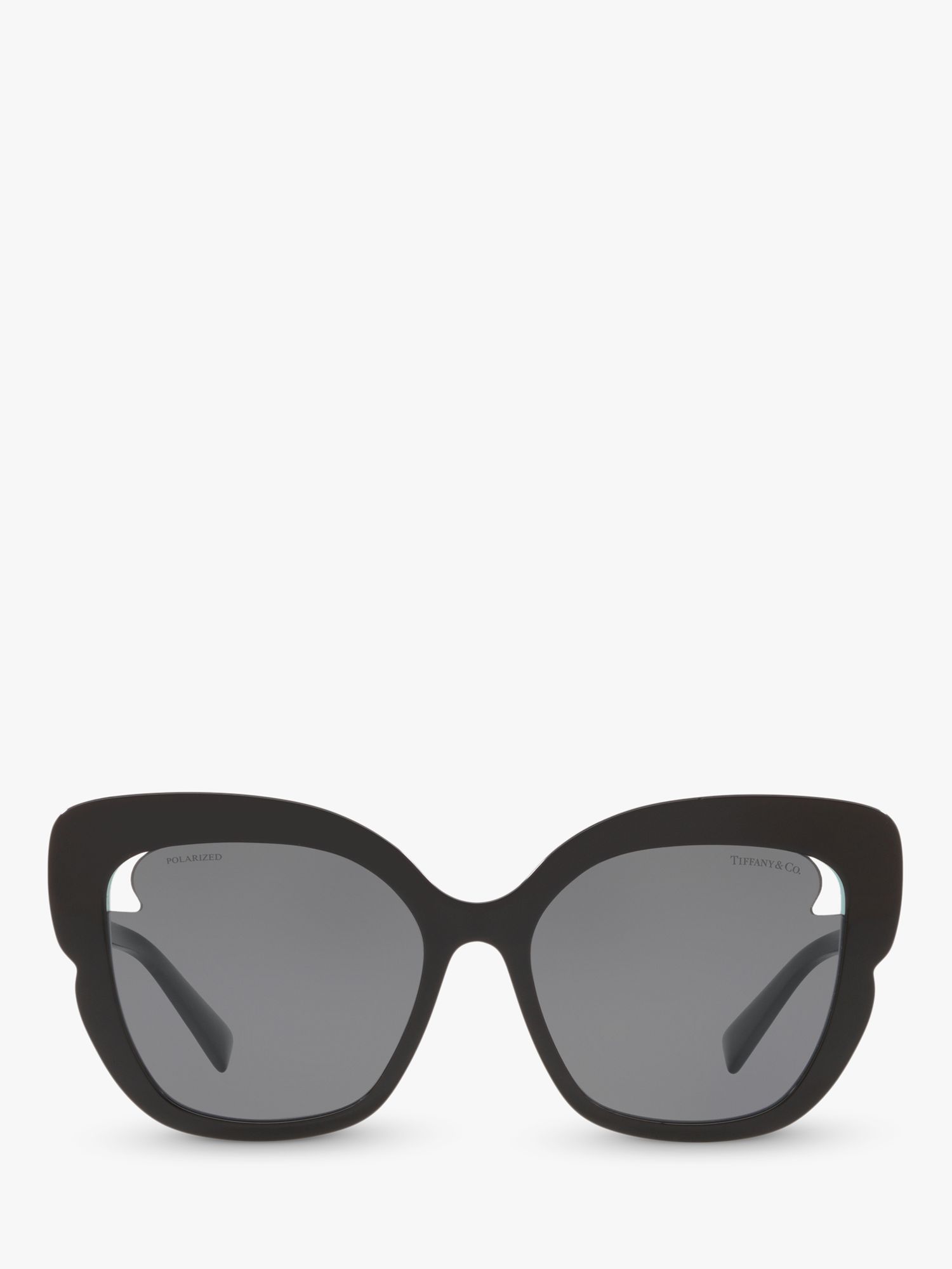 Tiffany & Co TF4161 Women's Polarised Square Sunglasses, Black