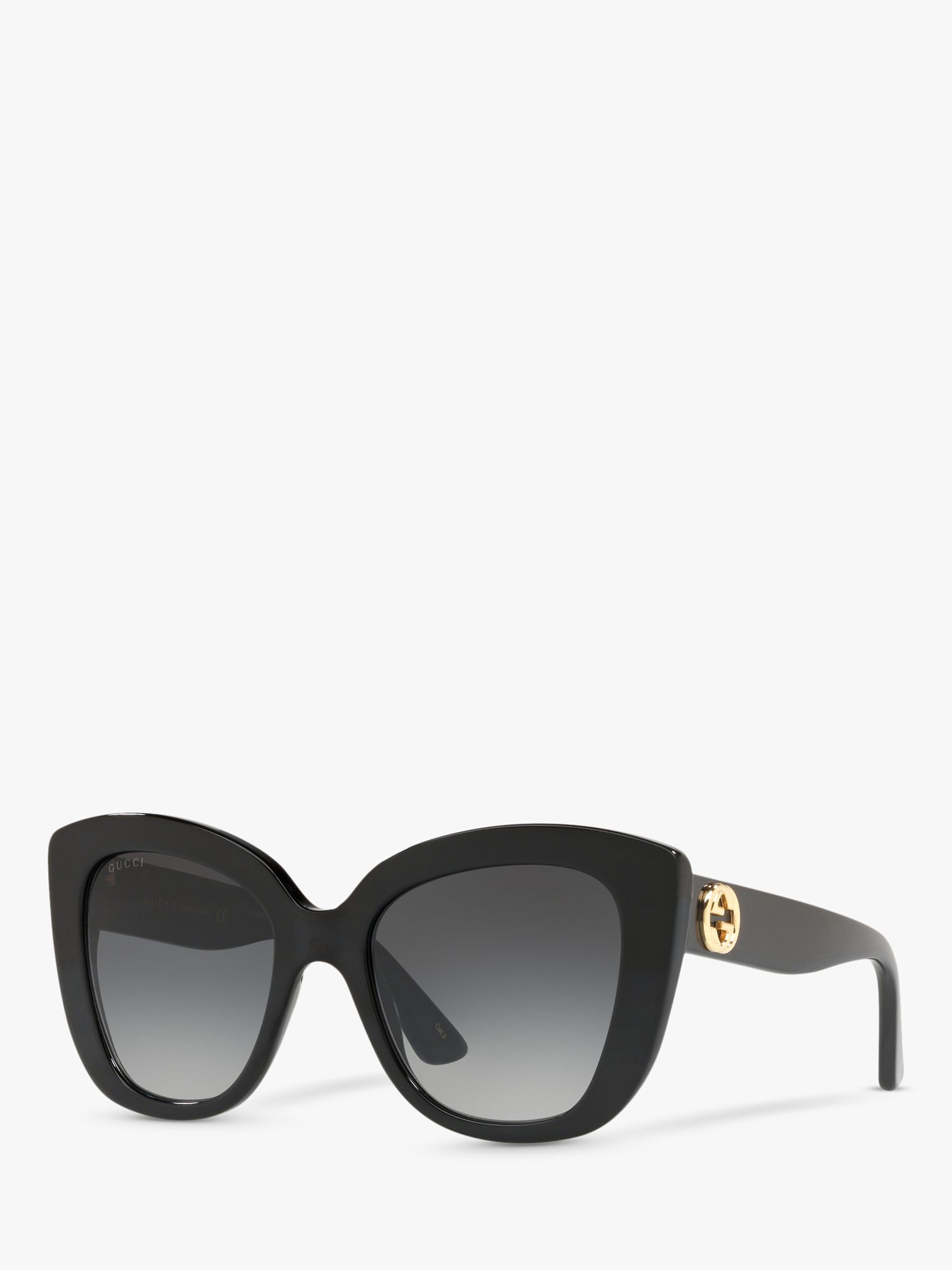 Gucci GC001150 Women's Cat's Eye Sunglasses, Black/Grey Gradient at John  Lewis & Partners