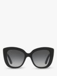 Gucci GC001150 Women's Cat's Eye Sunglasses, Black/Grey Gradient