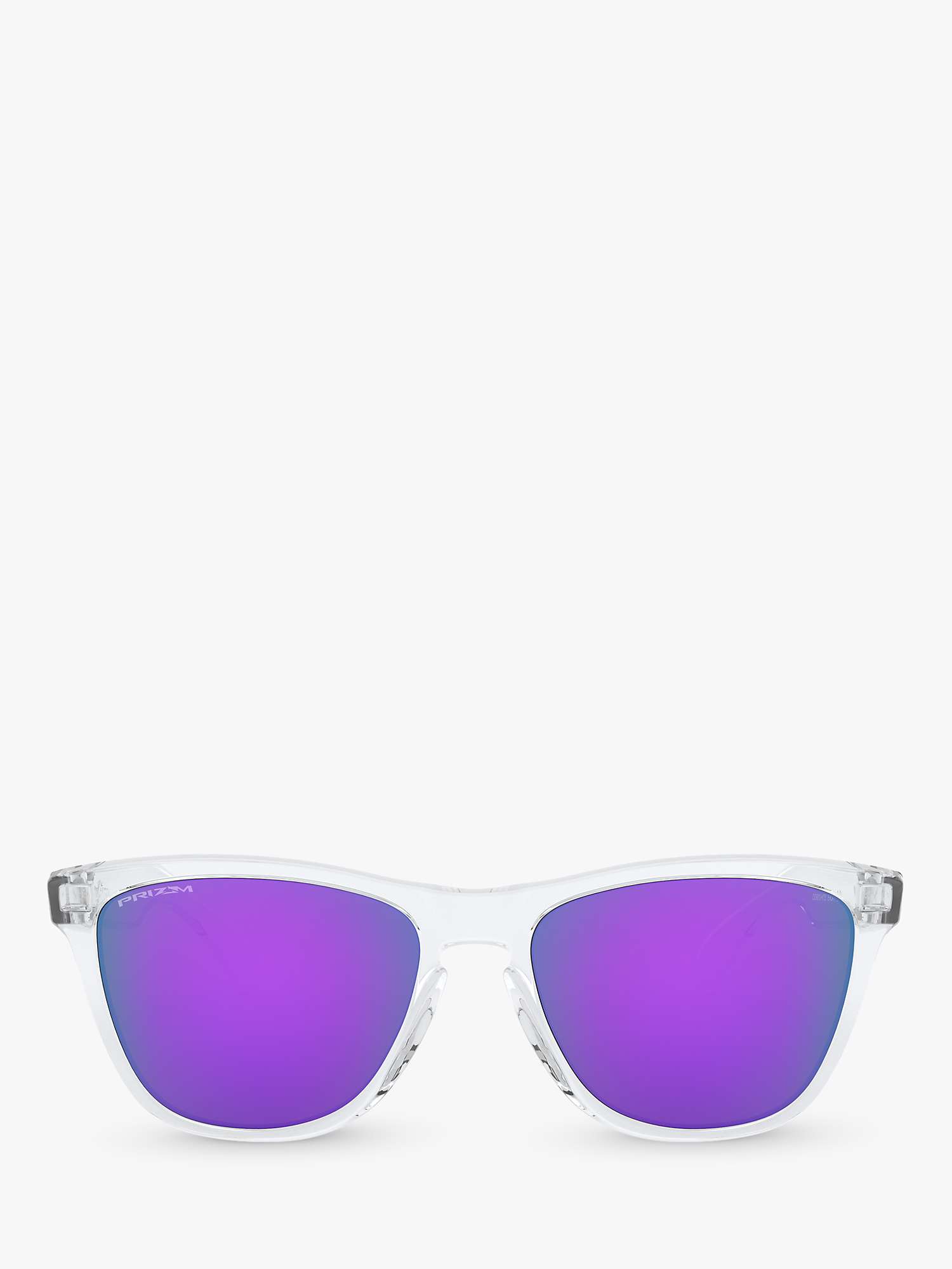 Buy Oakley OO9013 Men's Frogskins Prizm Square Sunglasses, Clear/Mirror Purple Online at johnlewis.com