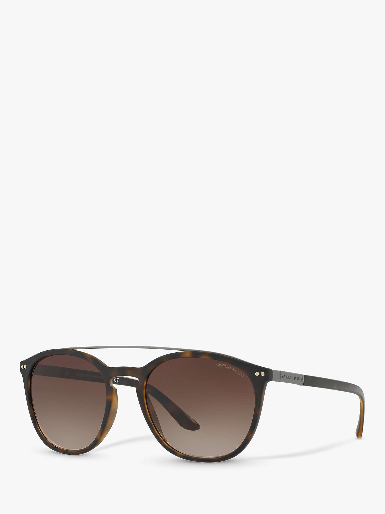 Buy Giorgio Armani AR8088 Women's Oval Sunglasses, Tortoise/Brown Gradient Online at johnlewis.com