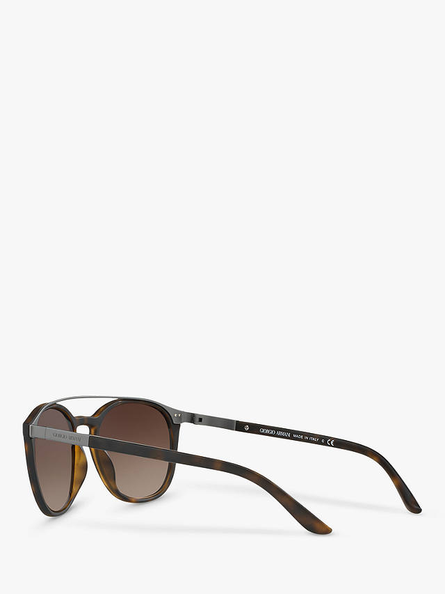 Giorgio Armani AR8088 Women's Oval Sunglasses, Tortoise/Brown Gradient