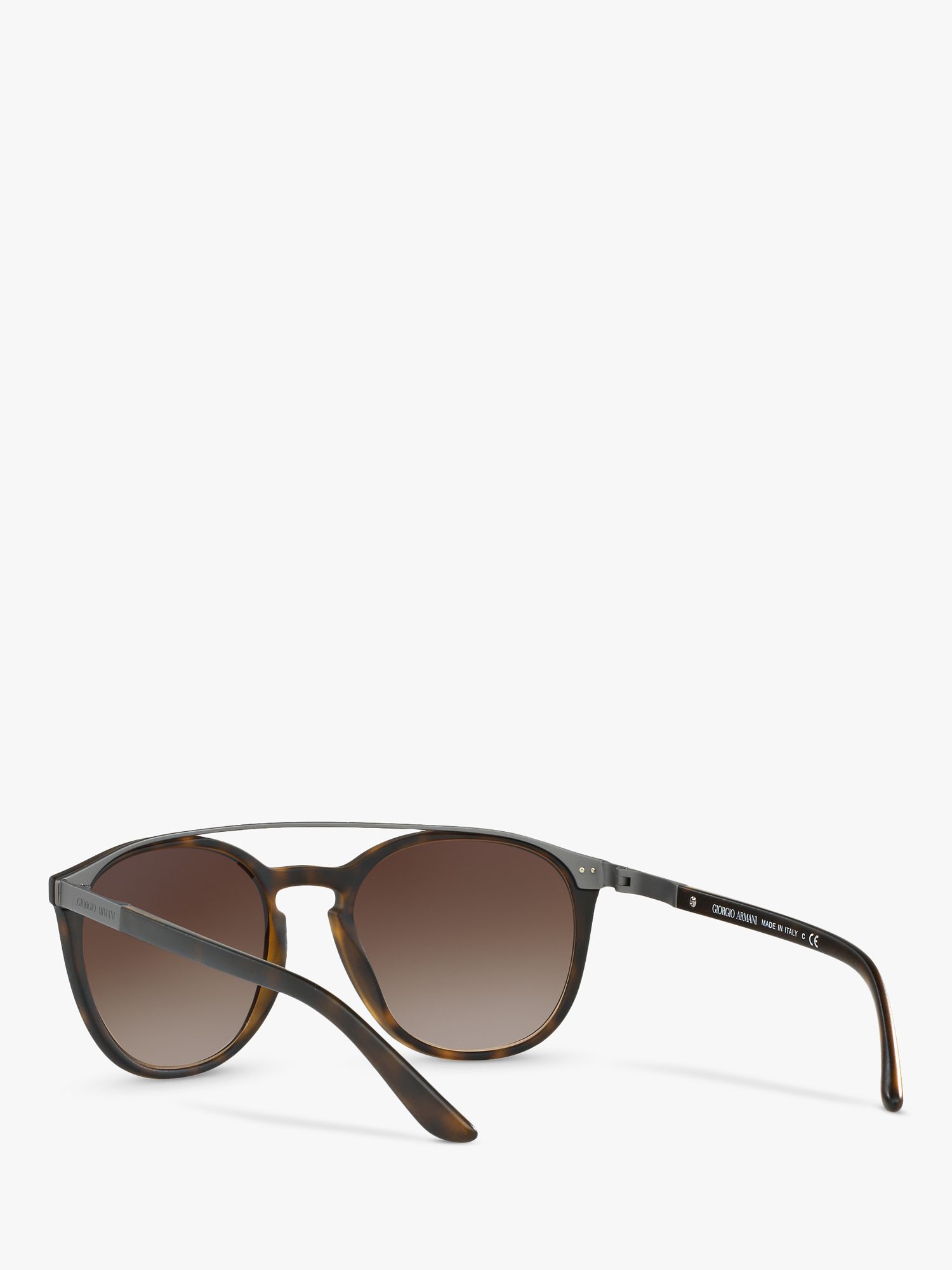 Giorgio Armani AR8088 Women's Oval Sunglasses, Tortoise/Brown Gradient ...