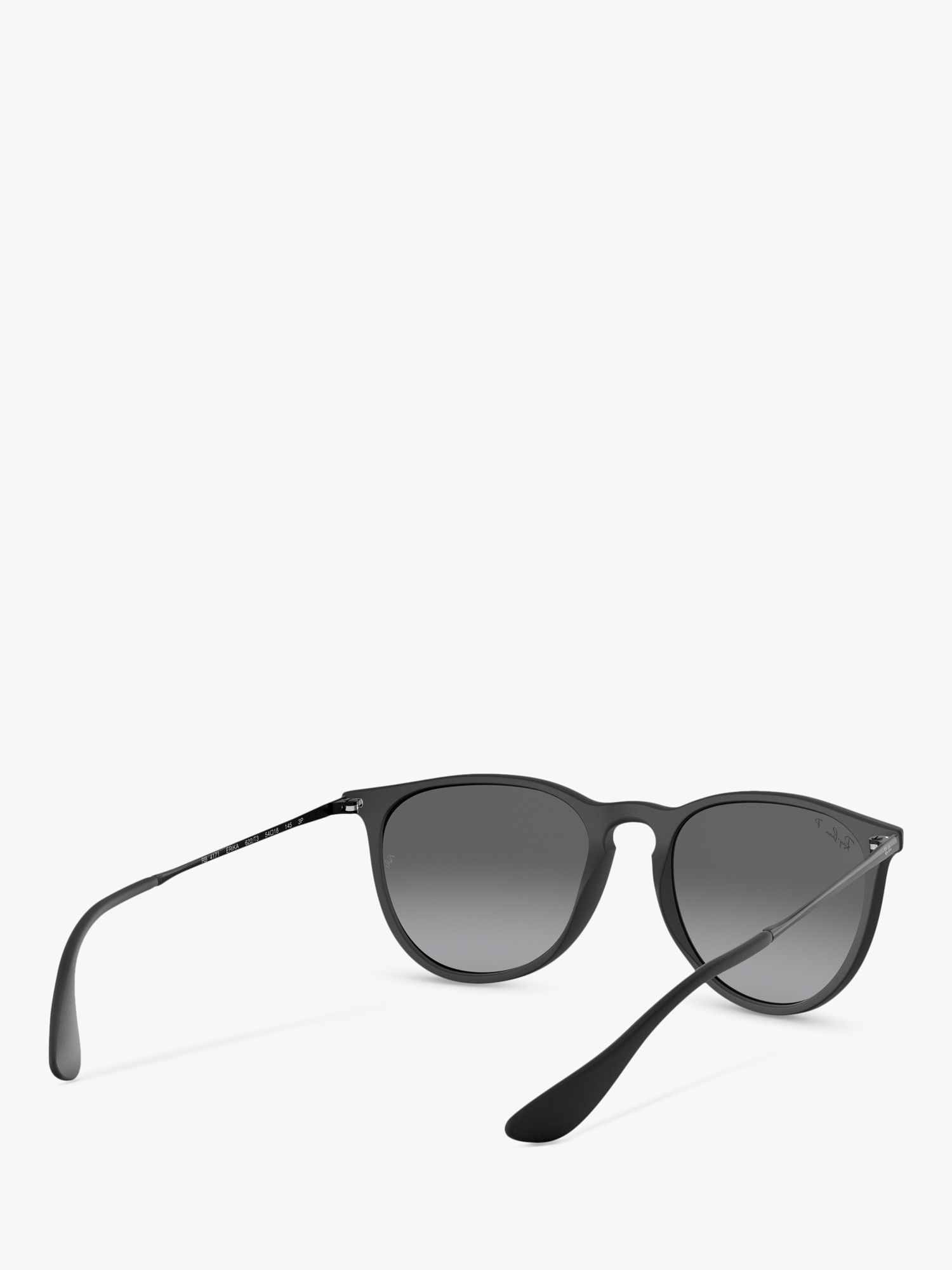 Buy Ray-Ban RB4171 Women's Erika Classic Polarised Oval Sunglasses, Black Online at johnlewis.com
