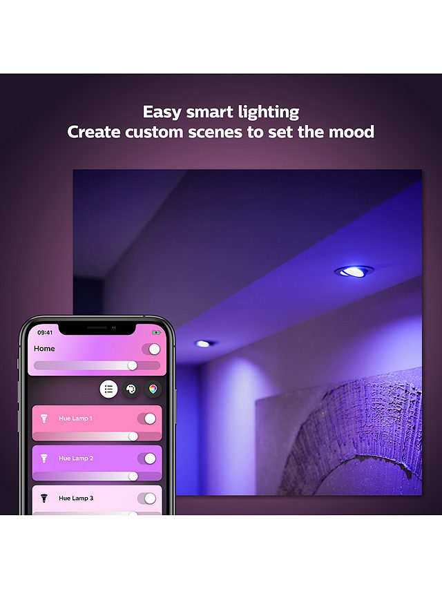 Søndag Månens overflade Telegraf Philips Hue White and Colour Ambiance Wireless Lighting LED Colour Changing  Light Bulb with Bluetooth, 5.7