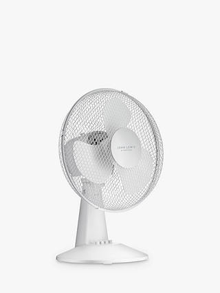 John Lewis ANYDAY Desk Fan, 12 inch, White