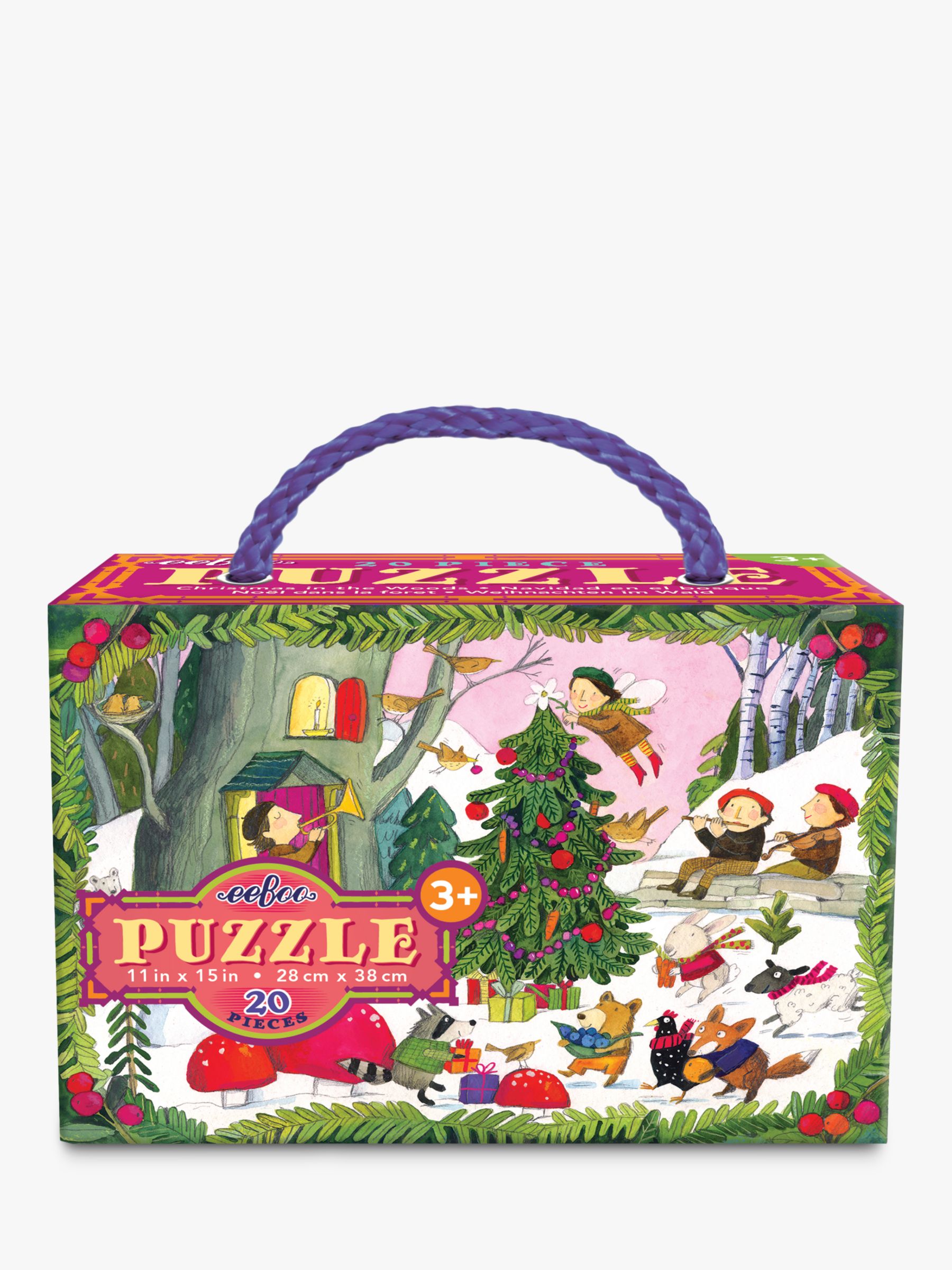 eeBoo Christmas in the Woods Glitter Jigsaw Puzzle review