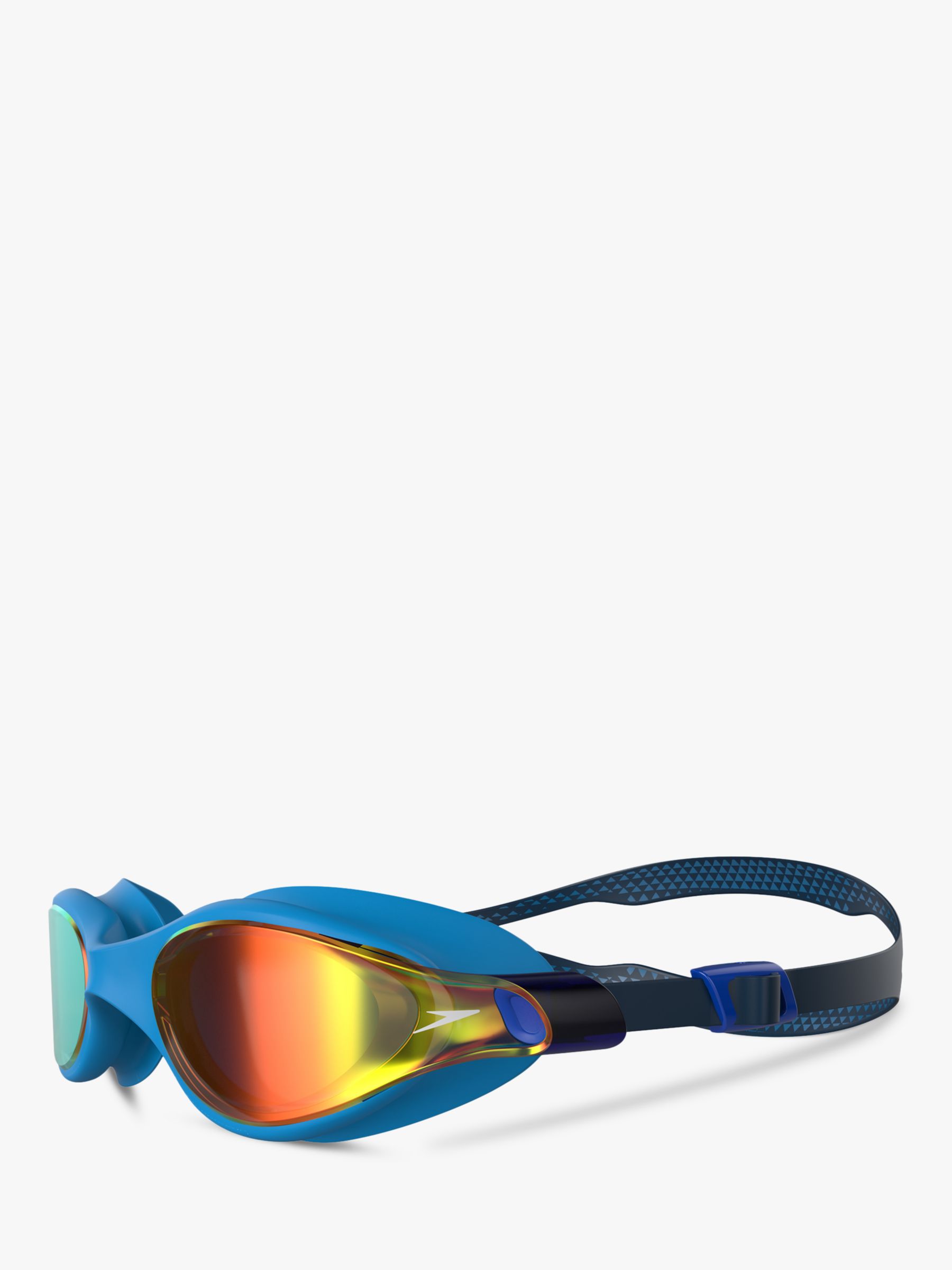 Speedo Vue Mirror Swimming Goggles, Navy/Pool/Gold Shadow