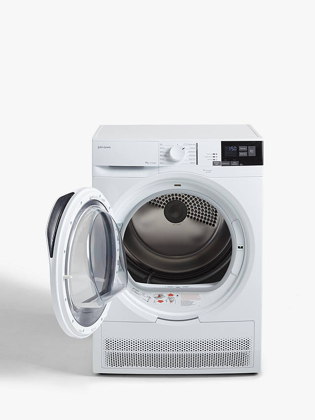 Buy John Lewis JLTDC08 Condenser Tumble Dryer, 8kg Load, B Energy Rating, White Online at johnlewis.com