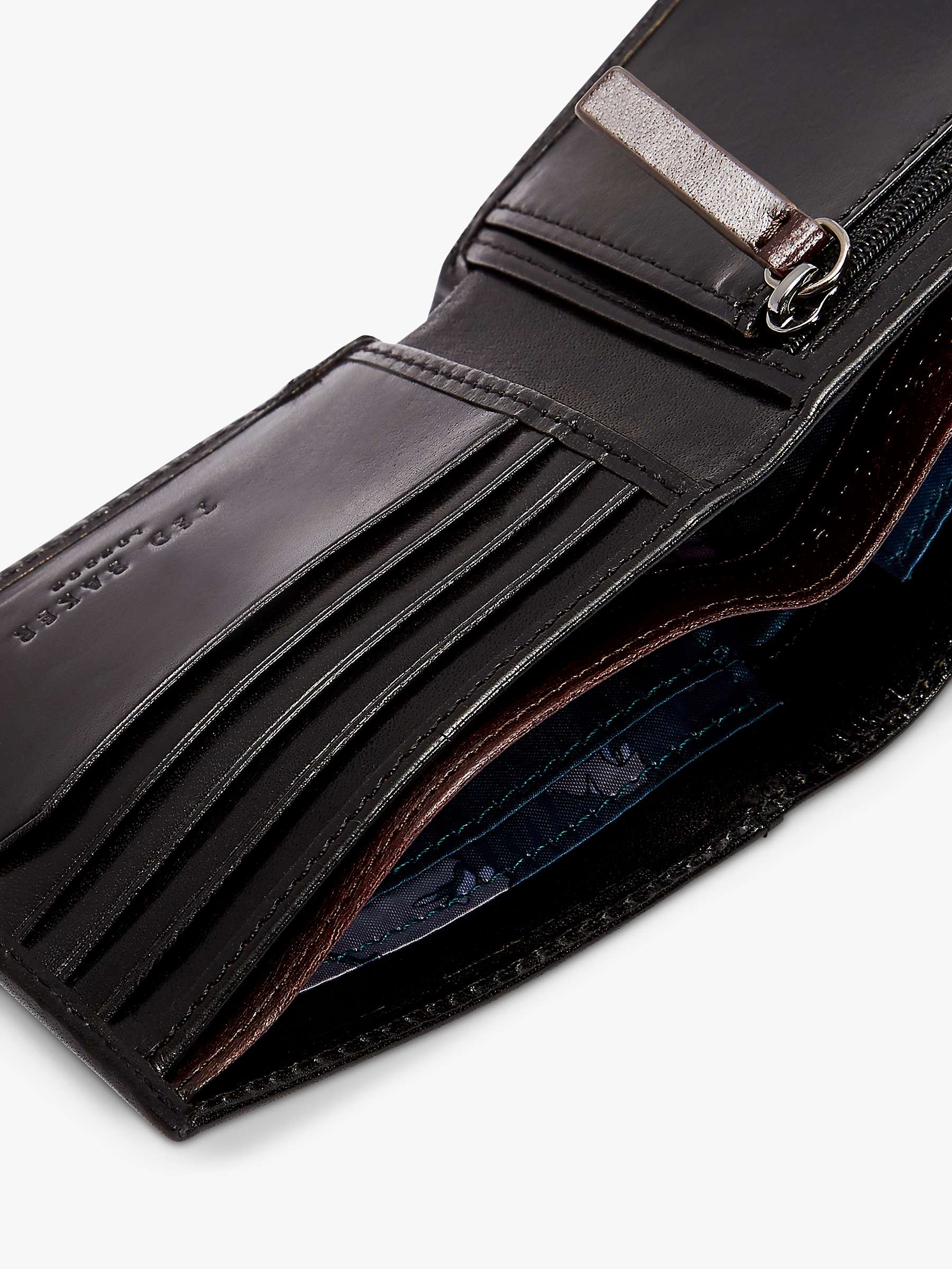 Buy Ted Baker Korning Leather Bifold Wallet, Black Online at johnlewis.com
