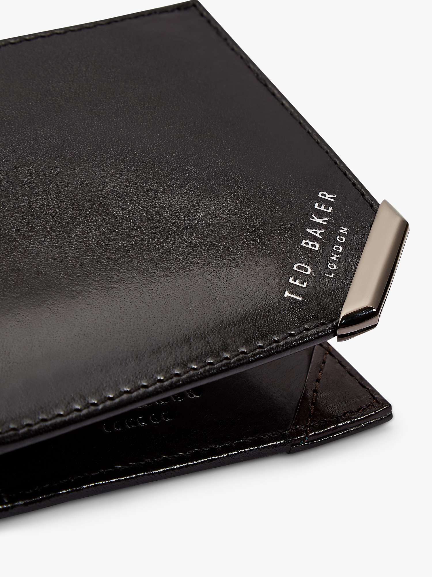 Buy Ted Baker Korning Leather Bifold Wallet, Black Online at johnlewis.com