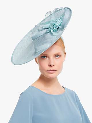 John Lewis & Partners Rosie Flower Detail Side Disc Occasion Hat, Bluebell