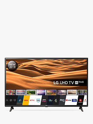 LG 43UM7000PLA (2019) LED HDR 4K Ultra HD Smart TV, 43" with Freeview Play/Freesat HD, Black