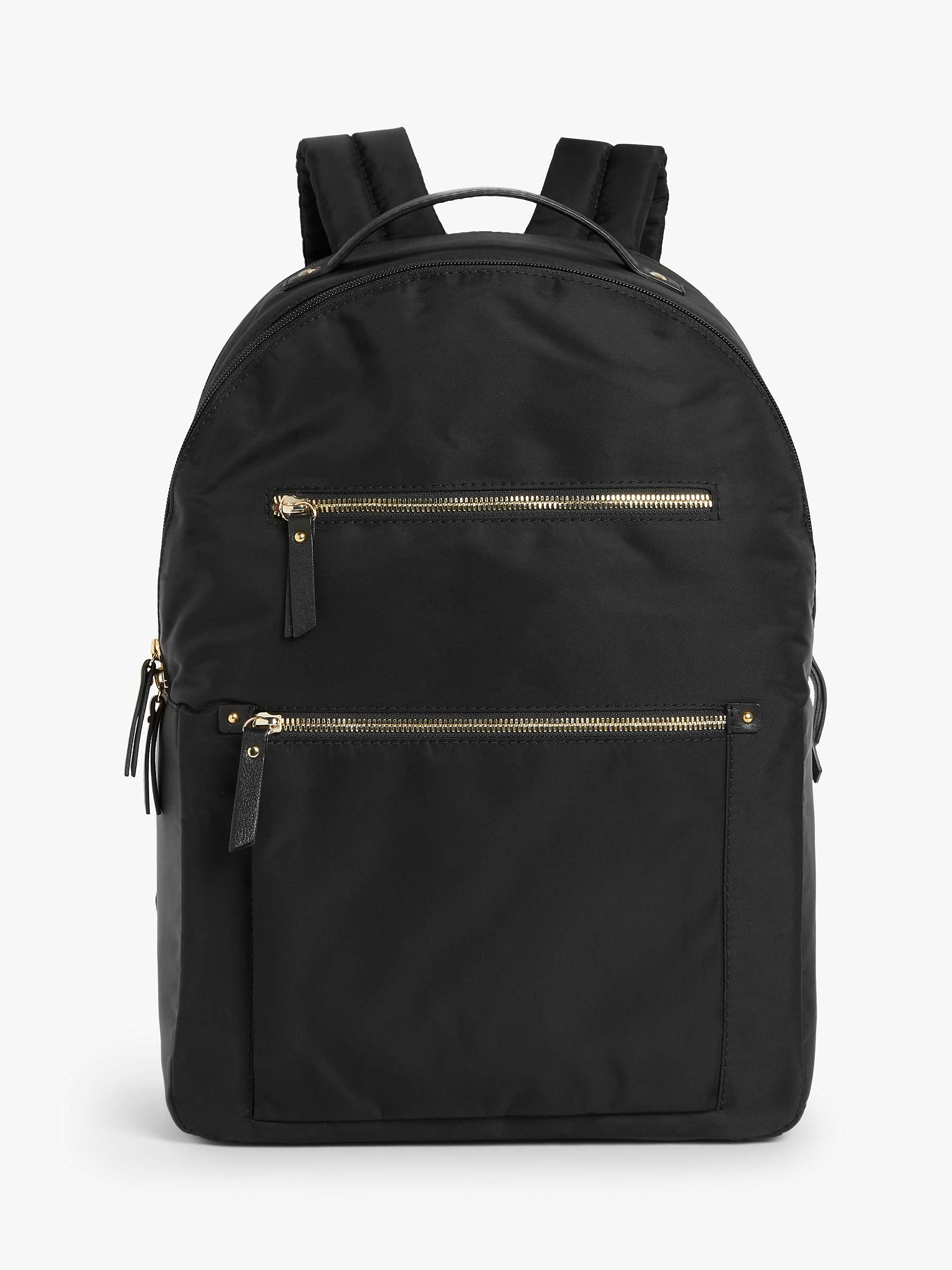 Buy John Lewis Florence Nylon Backpack, Black Online at johnlewis.com