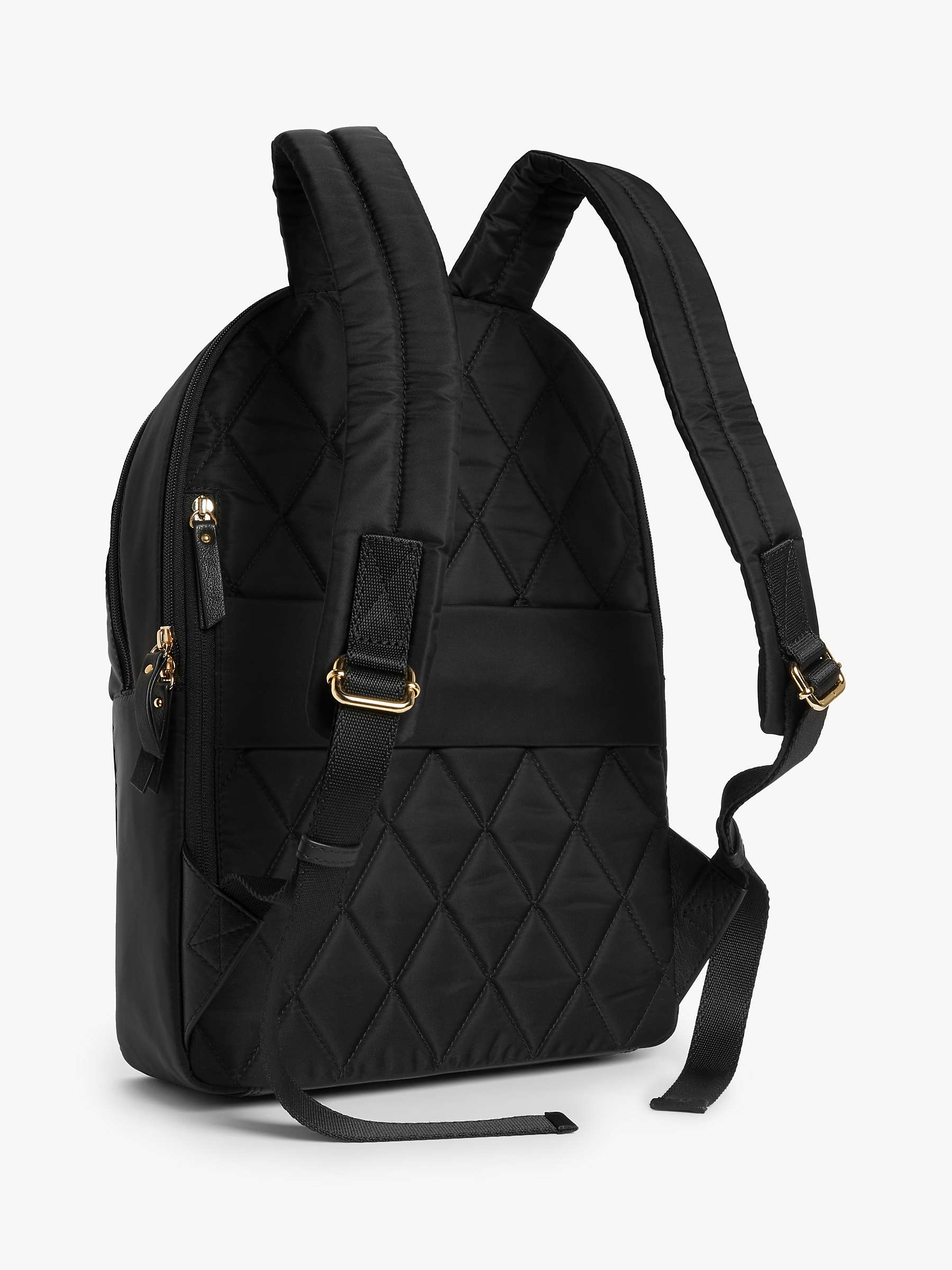 Buy John Lewis Florence Nylon Backpack, Black Online at johnlewis.com