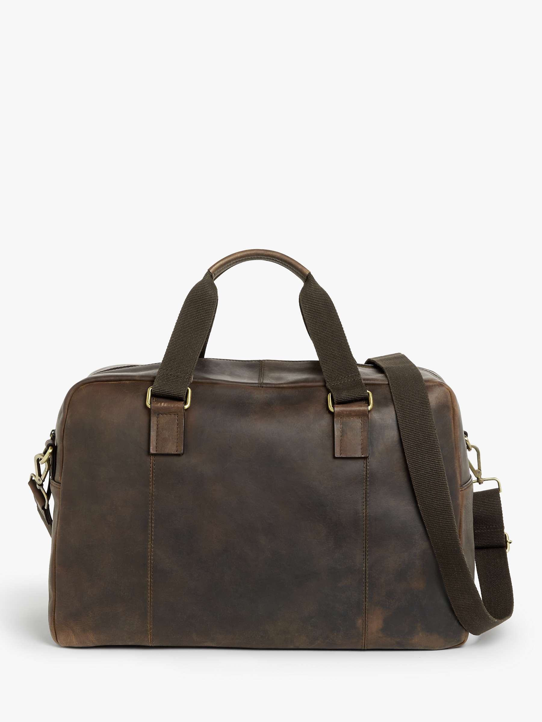 Buy John Lewis Ottawa Oiled Leather Holdall, Brown Online at johnlewis.com