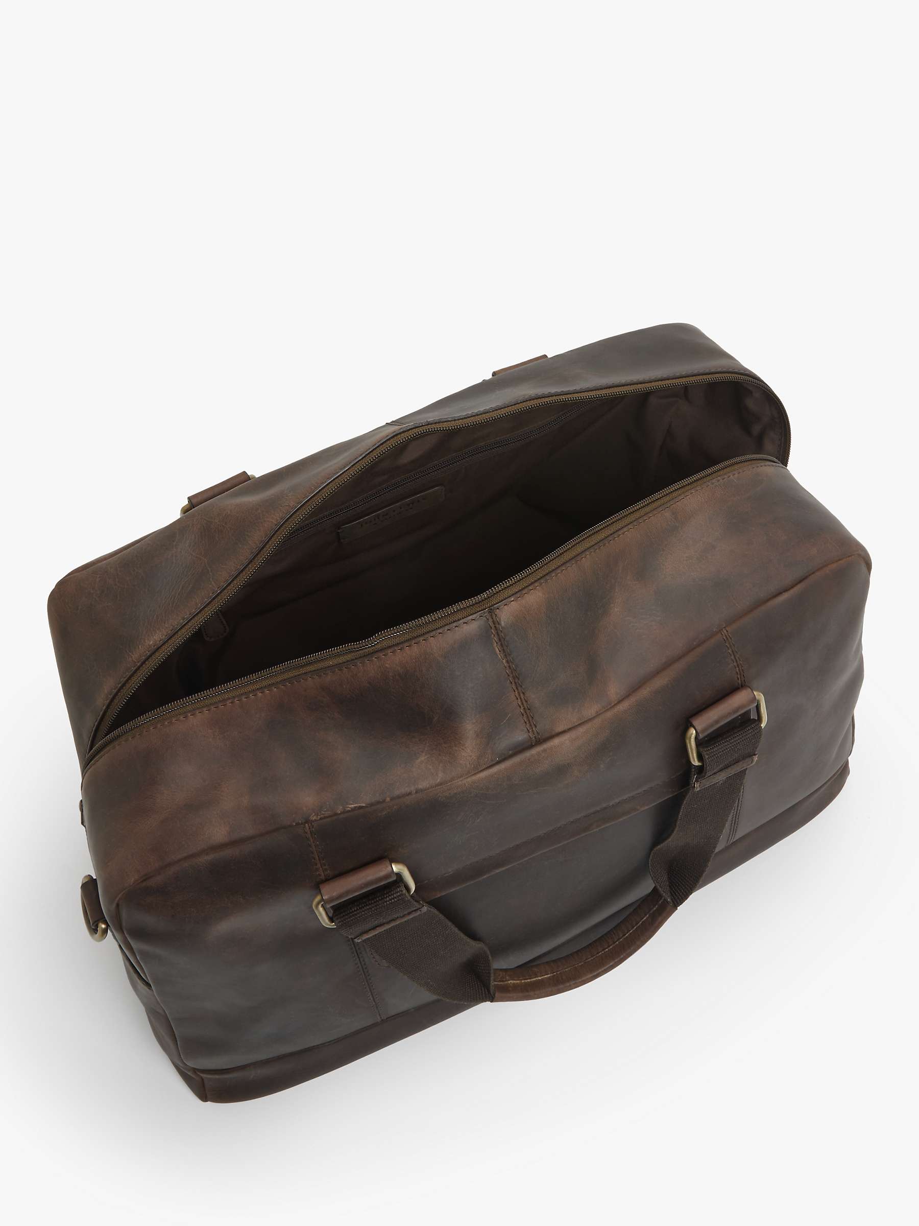 Buy John Lewis Ottawa Oiled Leather Holdall, Brown Online at johnlewis.com