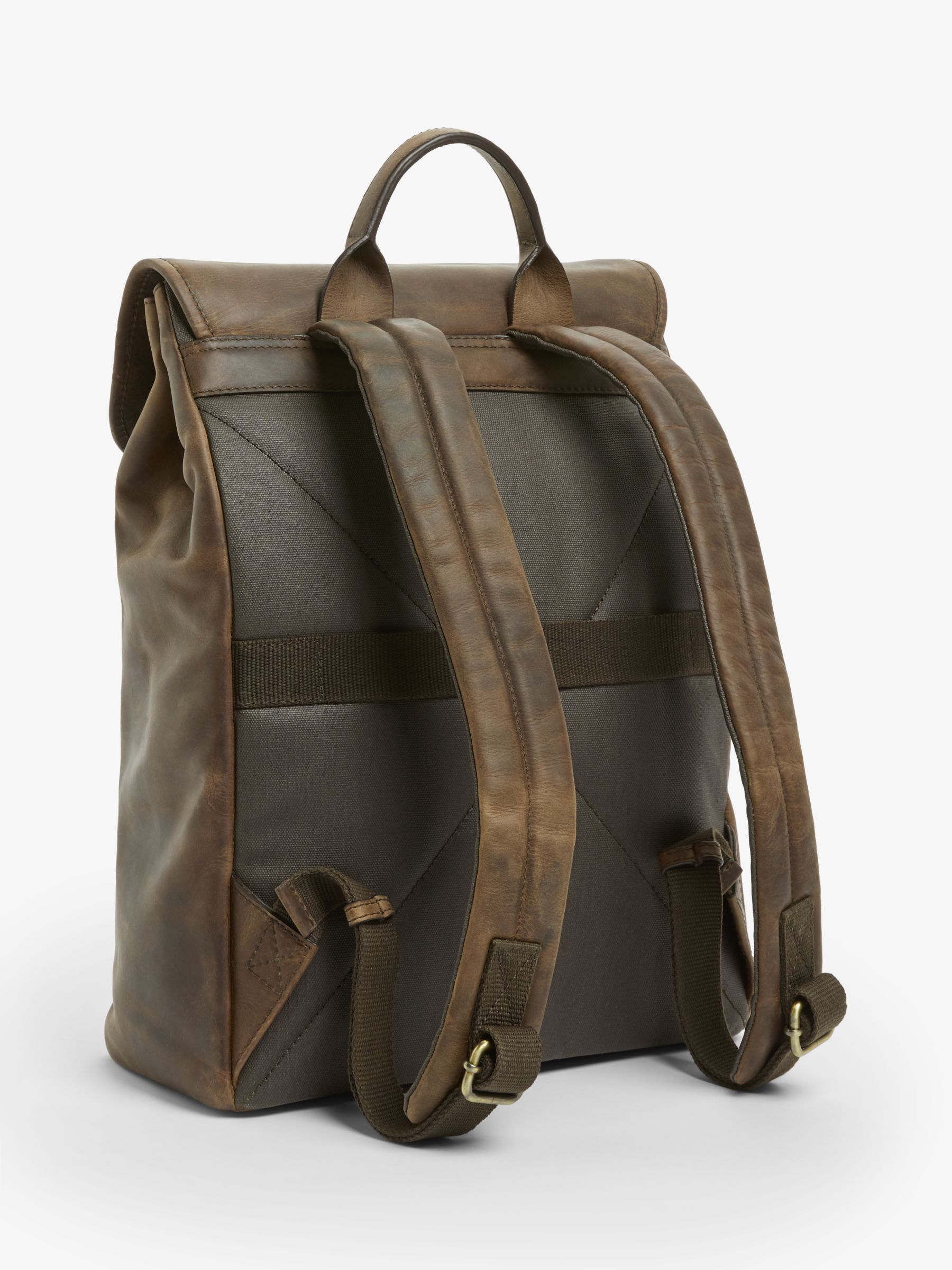 John Lewis Ottawa Oiled Leather Messenger Bag, Brown in 2023