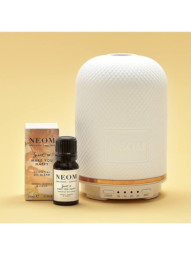 johnlewis.com | Neom Organics London Wellbeing Pod Diffuser & Scent to Make You Happy Essential Oil Blend, 10ml (bundle)
