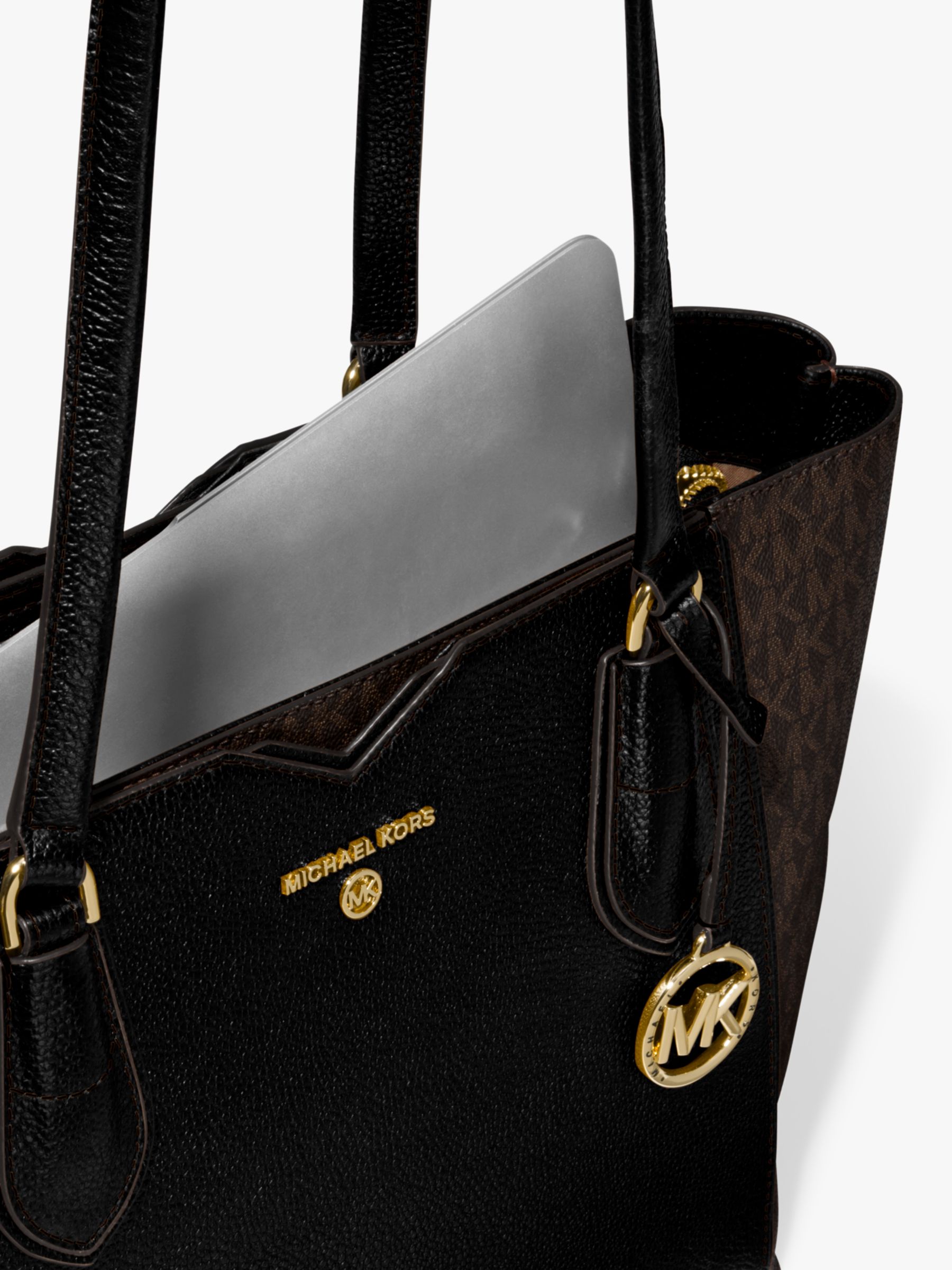 michael kors brown and black handbag