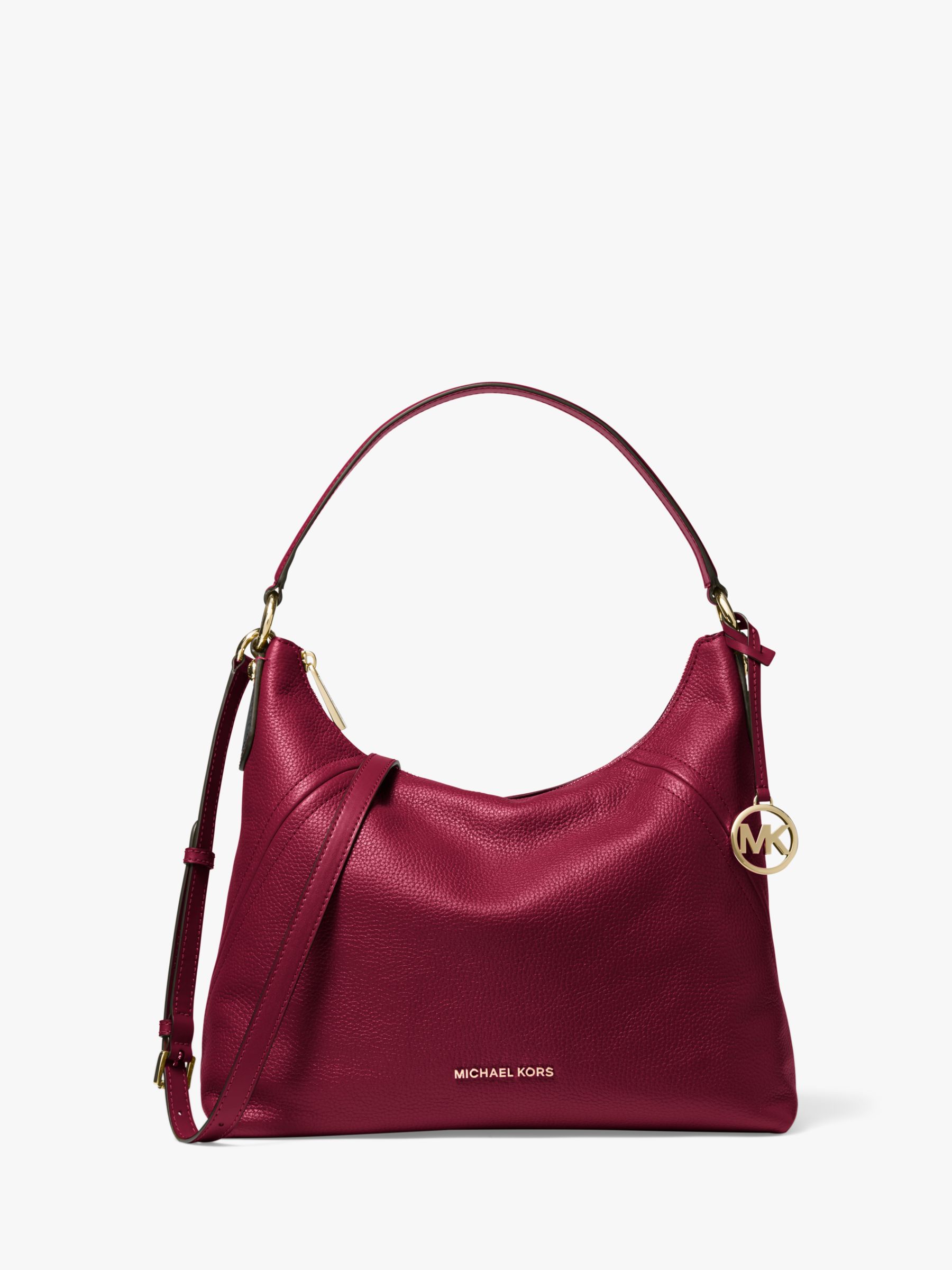 MICHAEL Michael Kors Aria Leather Large Shoulder Bag at John Lewis