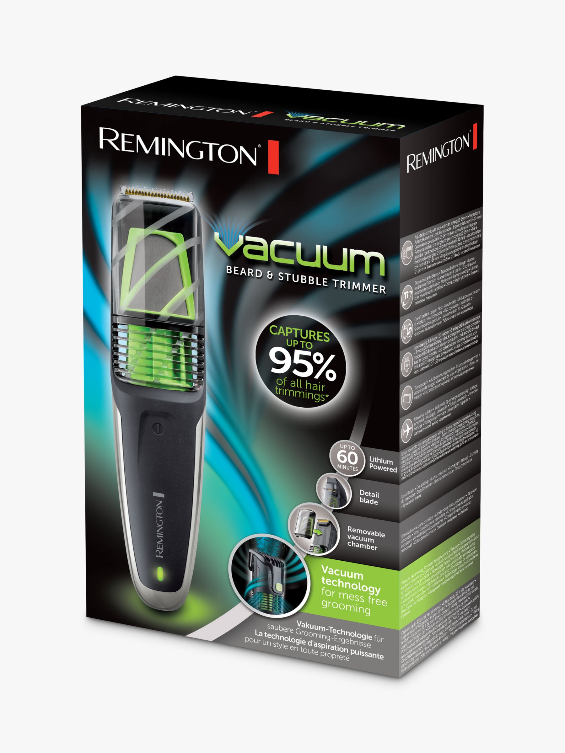 remington mb6850 vacuum stubble and beard trimmer