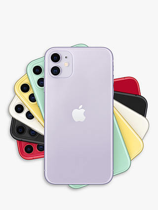 Apple iPhone 11, iOS, 6.1", 4G LTE, SIM Free, 128GB, Purple