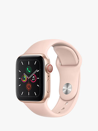 Apple Watch Series 5 GPS + Cellular, 40mm Gold Aluminium Case with Pink Sand Sport Band