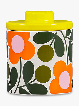 Orla Kiely Flower Stems Storage Jar, 750ml, Citrine/Multi