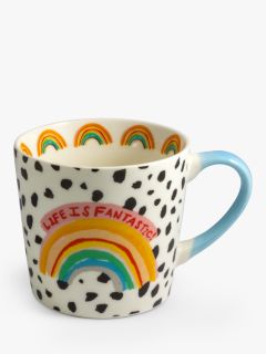 Eleanor Bowmer Life Is Fantastic Rainbow Mug, 300ml, Multi
