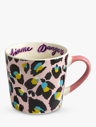 Eleanor Bowmer Gimme Danger Mug, 300ml, Pink/Black