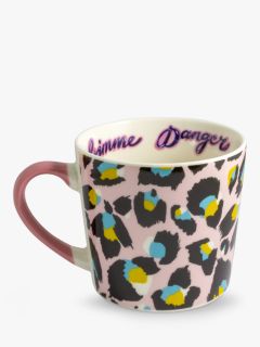 Eleanor Bowmer Gimme Danger Mug, 300ml, Pink/Black