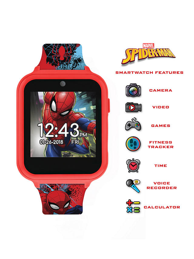 Disney Spiderman SPD4588 Children's Interactive Silicone Strap Watch ...
