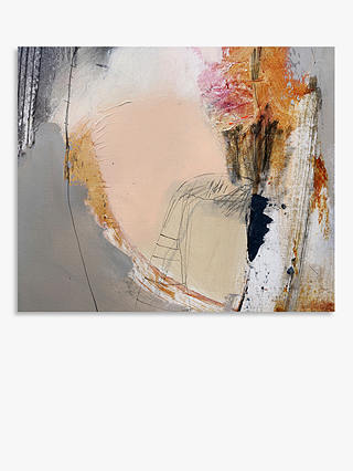 Natasha Barnes - 'Silent Motion' Abstract Canvas Prints, Set of 3, Grey/Multi