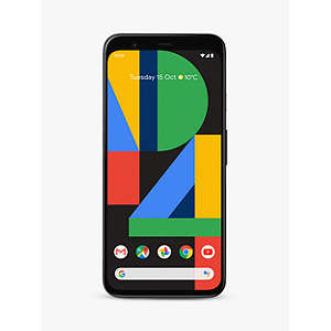 Google Pixel 4 Smartphone, Android, 5.7", 4G LTE, SIM Free, 128GB, Just Black