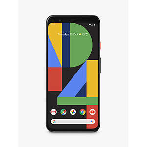 Google Pixel 4 Smartphone, Android, 5.7", 4G LTE, SIM Free, 128GB, Clearly White