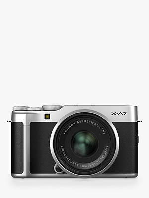 Buy Fujifilm X-A7 Compact System Camera with XC 15-45mm OIS Lens, 4K Ultra HD, 24.2MP, Wi-Fi, Bluetooth, 3.5” Vari-angle LCD Touch Screen, Black & Silver Online at johnlewis.com