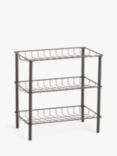 John Lewis ANYDAY Narrow Shoe Rack, Grey