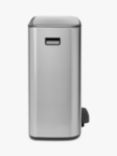 Brabantia Bo Pedal Recycling Bin, 30L & 30L, Matt Steel Fingerprint-proof