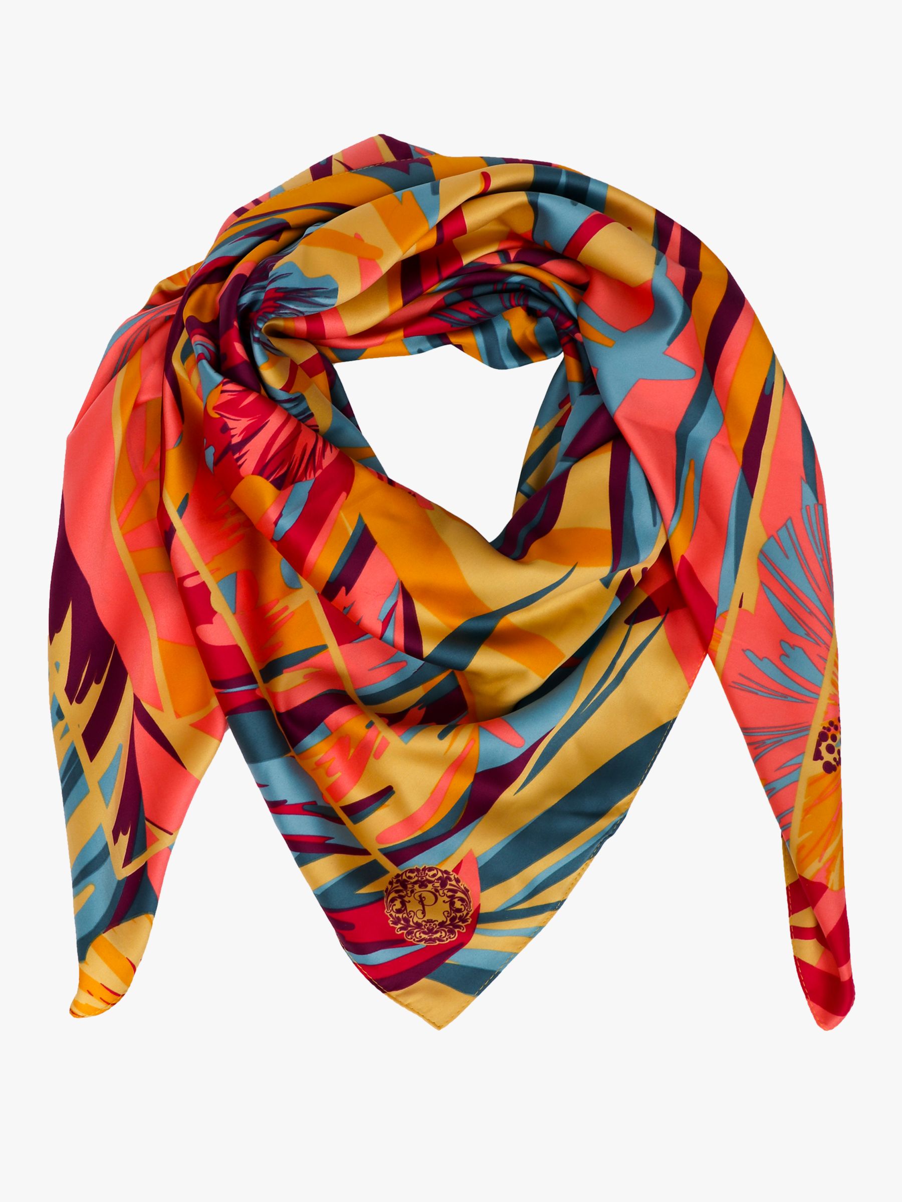 Powder Floral Satin Square Scarf, Multi at John Lewis & Partners