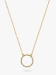 Melissa Odabash Glass Crystal Circle Pendant Necklace