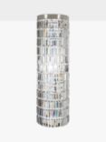 Impex Crystal Art Chandelier Ceiling Light, Clear/Nickel