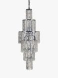 Impex New York Crystal Chandelier Ceiling Light, Clear/Chrome