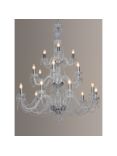 Impex Modra Crystal Chandelier Ceiling Light, Clear/Chrome