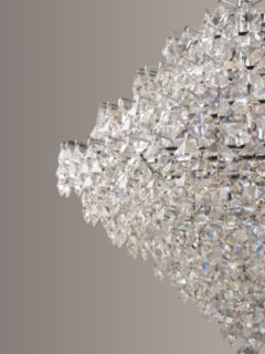 Impex Diamond Lead Chandelier Ceiling Light, Clear/Chrome